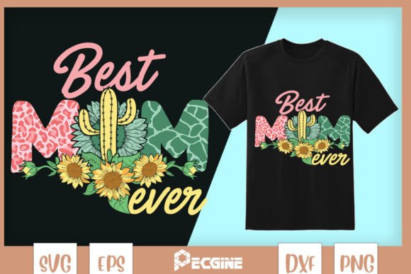 Best Mom Ever Western Sunflower: Graphics for Crafts