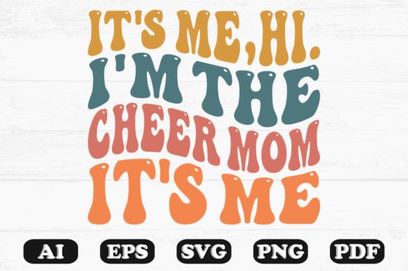 Cheer Mom Retro Graphics for Crafts and Blogs