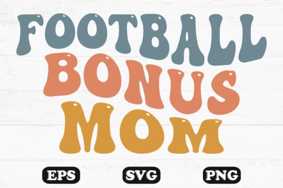 Football Bonus Mom Retro Graphics for Crafts