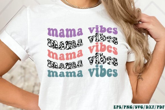 Mama Vibes Retro SVG: Graphics for Crafts & Sales