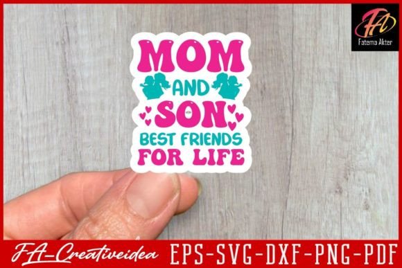 Mom and Son SVG: Graphics for Crafts & Branding
