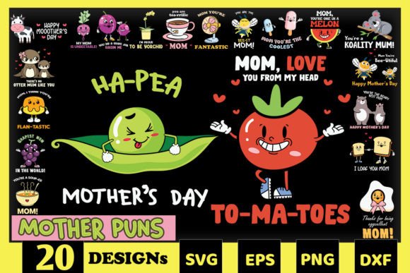 Mother Puns Bundle SVG: Graphics for Crafts